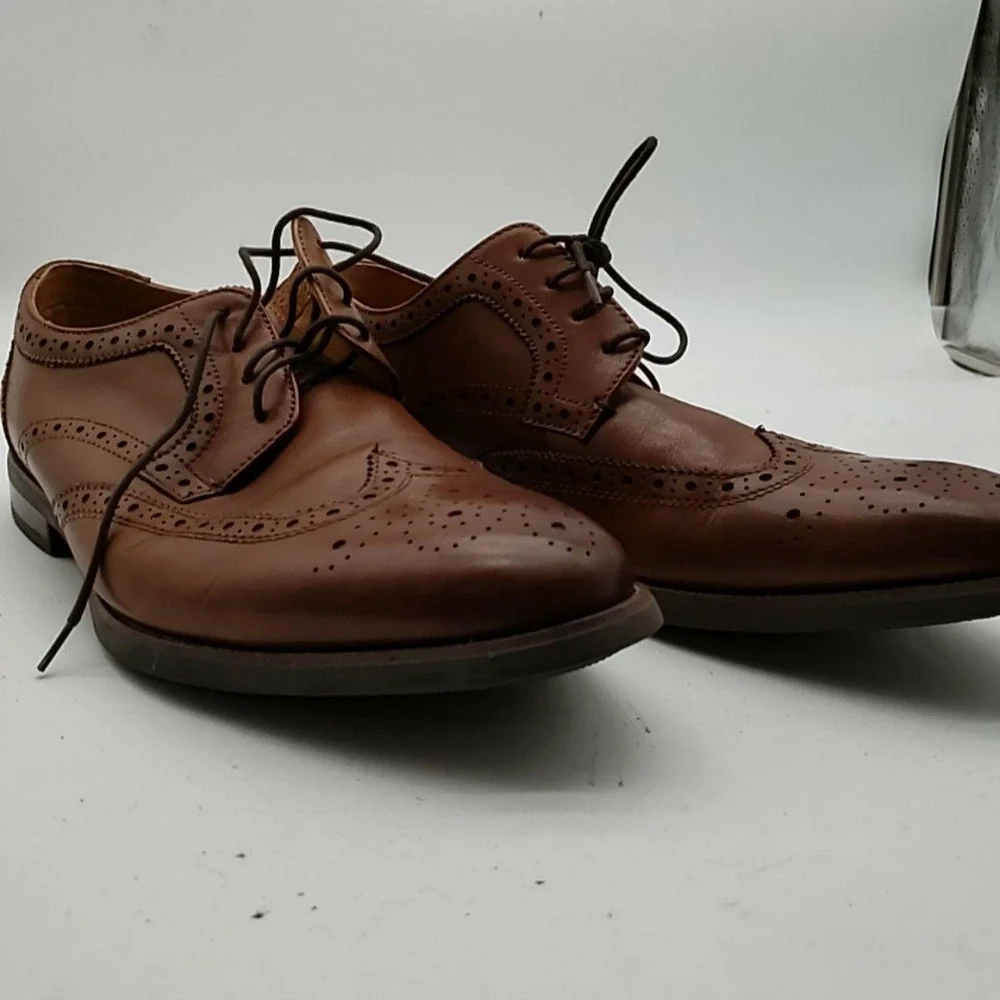 Florsheim Shoes Mens Size 12M Brown Leather Wingtip Brogue Dress Oxford Lace Up